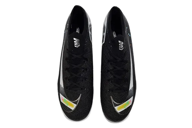 Nike Chaussures de football noir multicolore basse avec tige à la cheville supérieur tricot texturé construction sol ferme 2