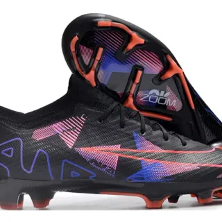 Nike Black Multicolor Sock-Fit Collar Geometric Line-Art Graphics Firm-Ground Soccer Shoes
