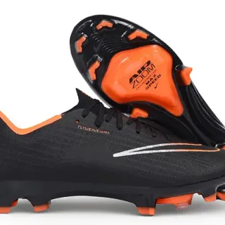 Nike 黑橙色 Flyweave 针织鞋面 Air Zoom Speed Plate 钉地足球鞋