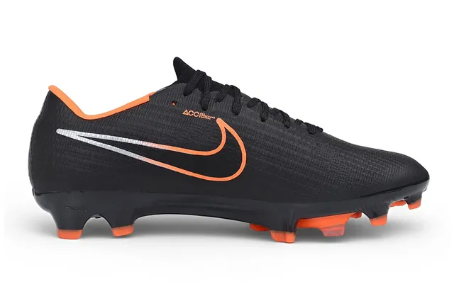 Nike Noir et Orange Flyweave Knit Upper Air Zoom Speed Plate Chaussures de football pour terrain ferme 5
