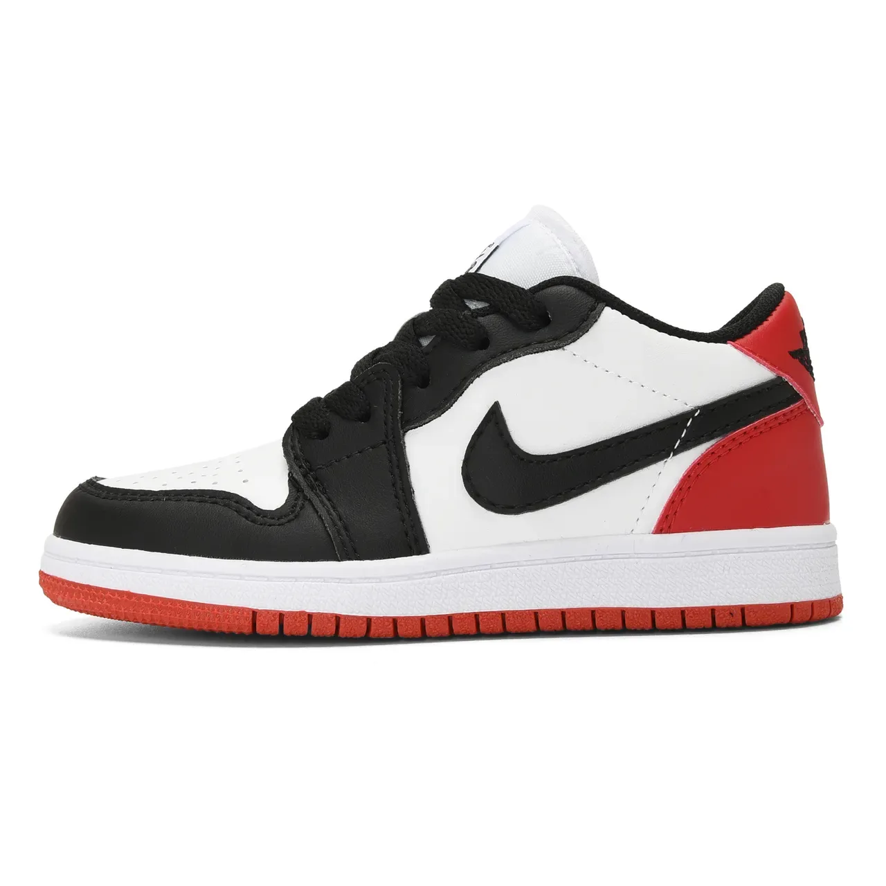 Nike Black Orange Low-Top Leather Upper Lifestyle Sneakers 8