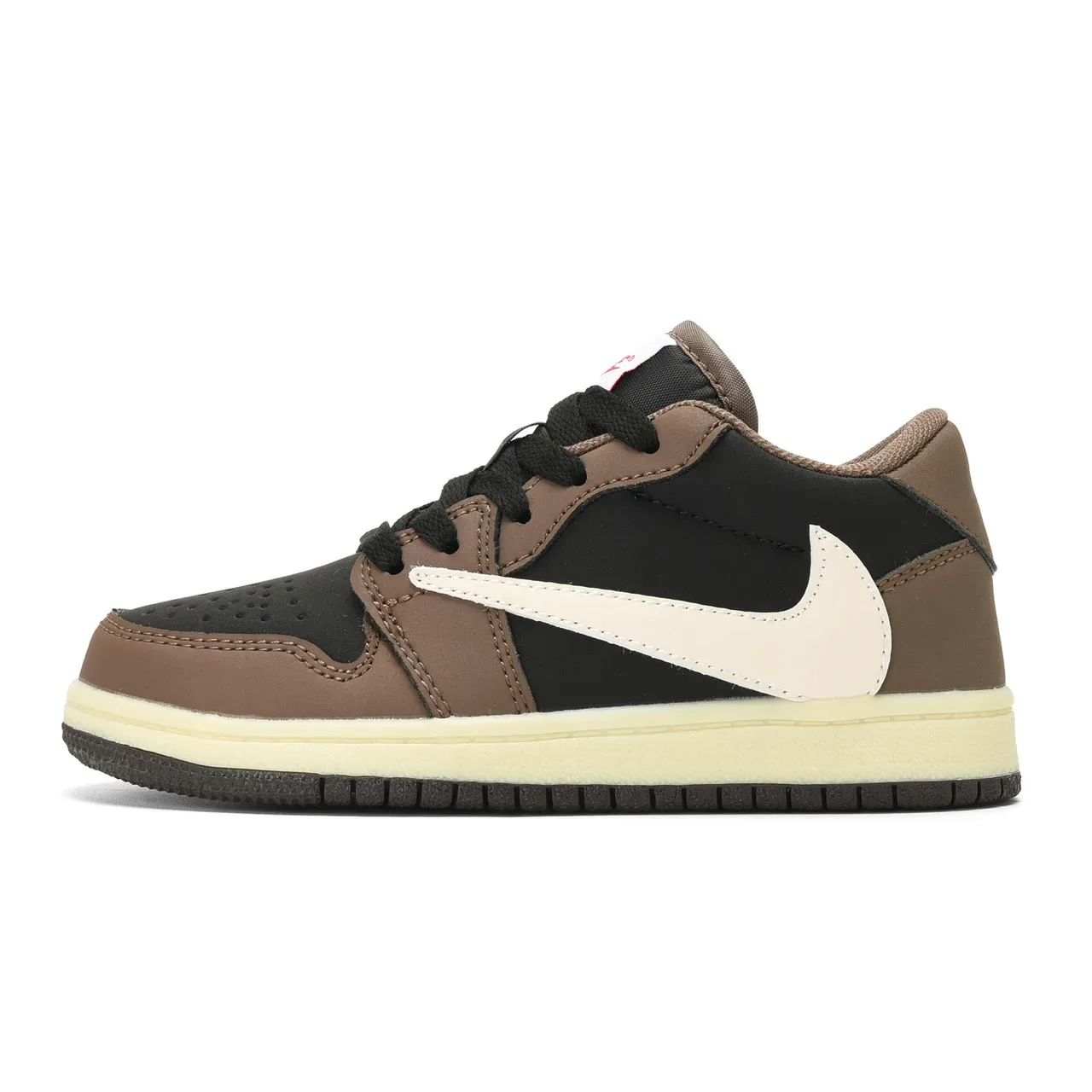 Nike Black Orange Low-Top Leather Upper Lifestyle Sneakers 21