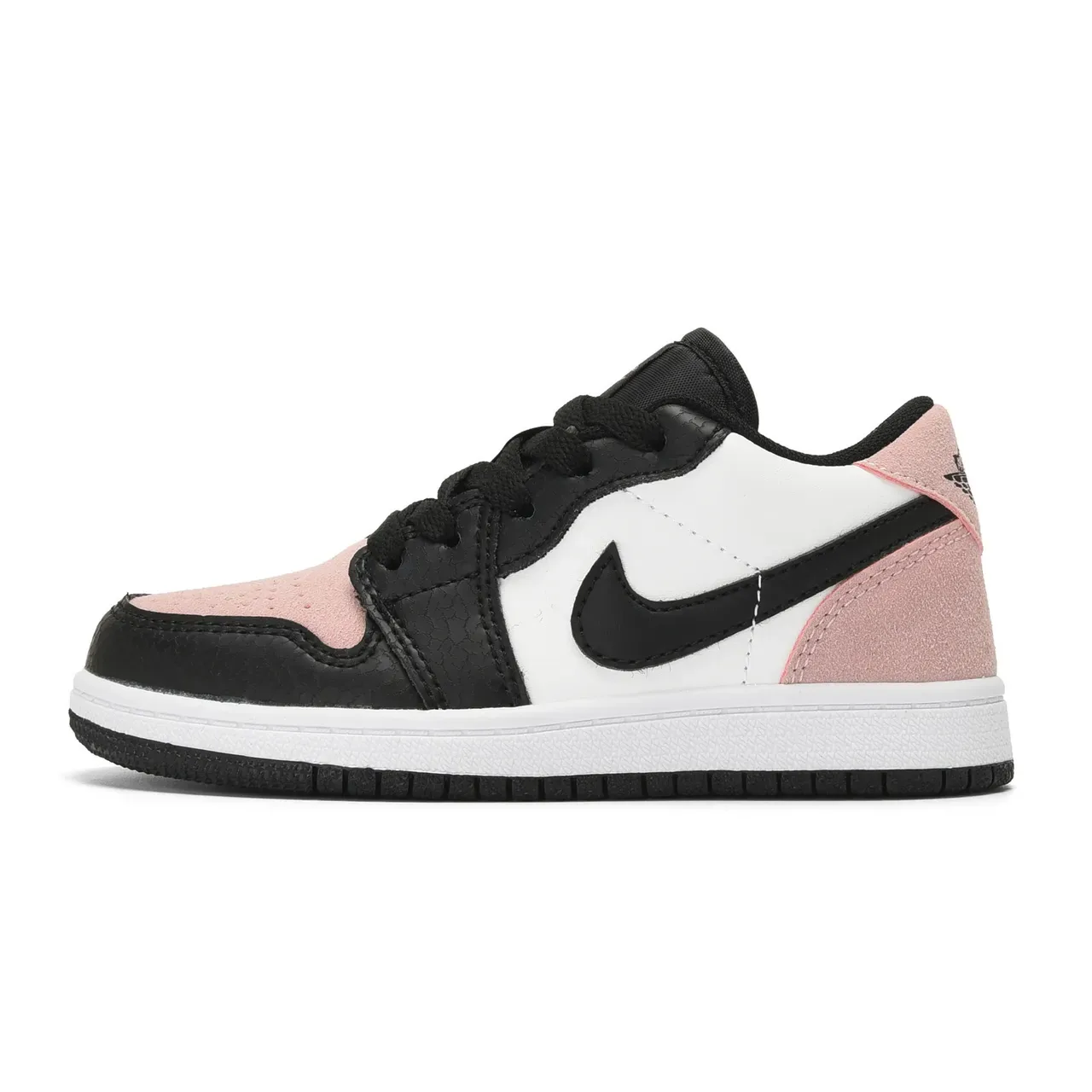 Nike Black Orange Low-Top Leather Upper Lifestyle Sneakers 24