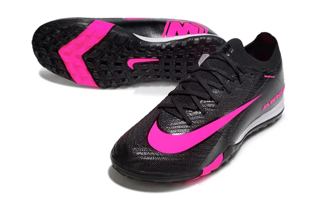 Nike Noir Rose Tricoté Haut Texturé Synthétique Recouvrement Gazon Football Chaussures 3