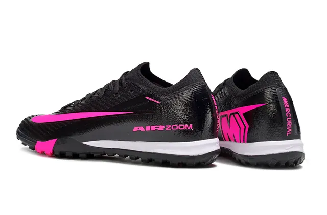 Nike Noir Rose Tricoté Haut Texturé Synthétique Recouvrement Gazon Football Chaussures 4
