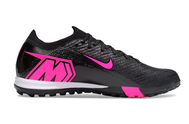 Nike Noir Rose Tricoté Haut Texturé Synthétique Recouvrement Gazon Football Chaussures 5