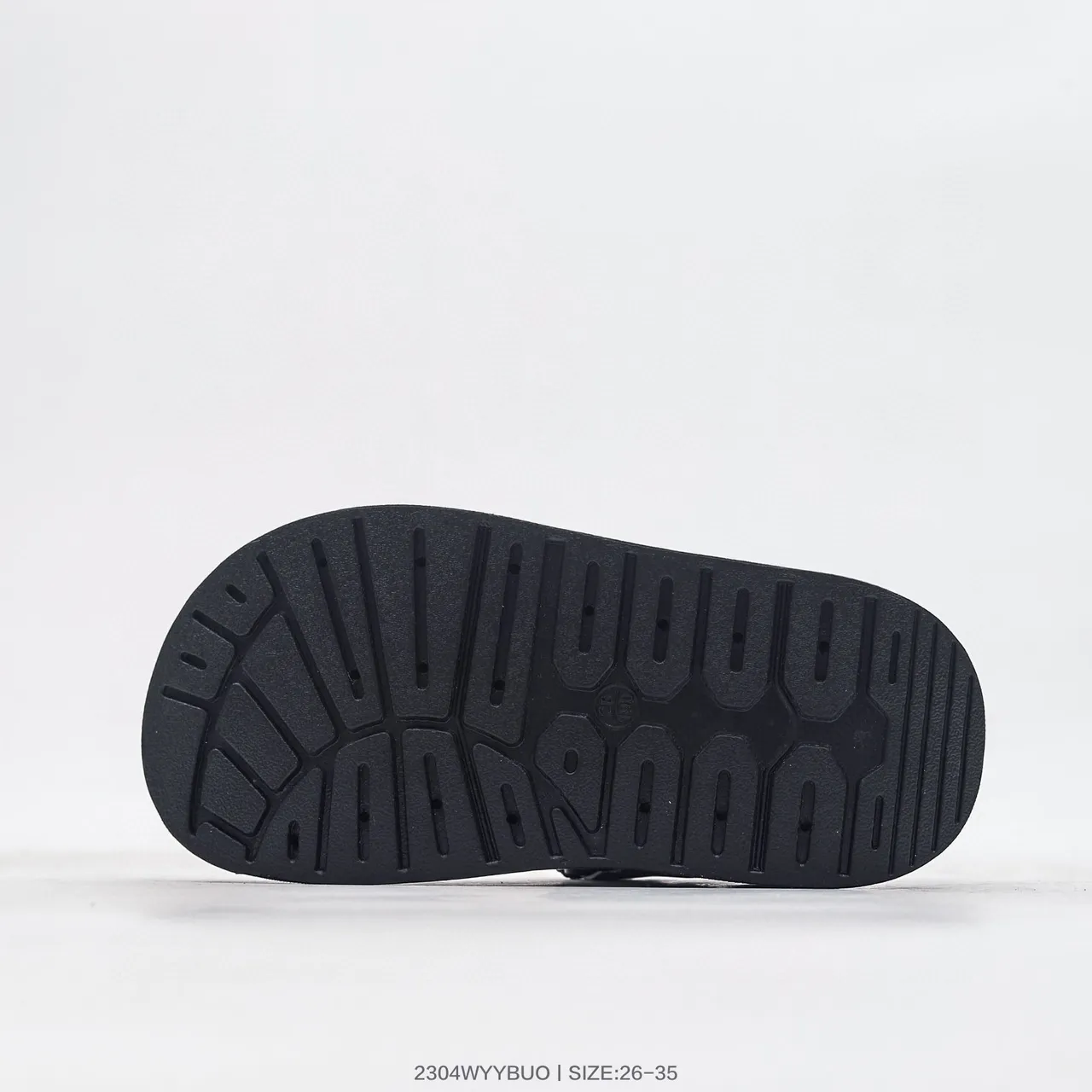 Nike Black White Dual-Strap Velcro Closure Circular Dial Accent Casual Sandals 22