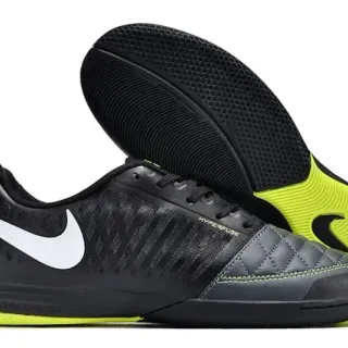 Nike Black Yellow Quilted Toe Cap Synthetic Textured Upper Indoor Soccer Shoes