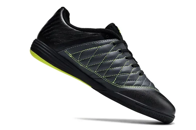 Nike Black Yellow Quilted Toe Cap Synthetic Textured Upper Indoor Soccer Shoes 2