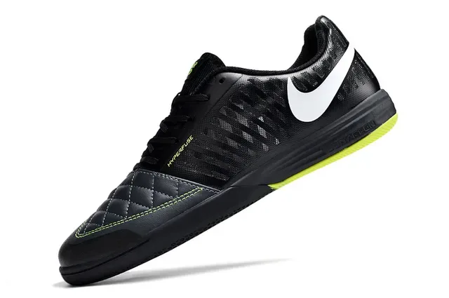 Nike Black Yellow Quilted Toe Cap Synthetic Textured Upper Indoor Soccer Shoes 3