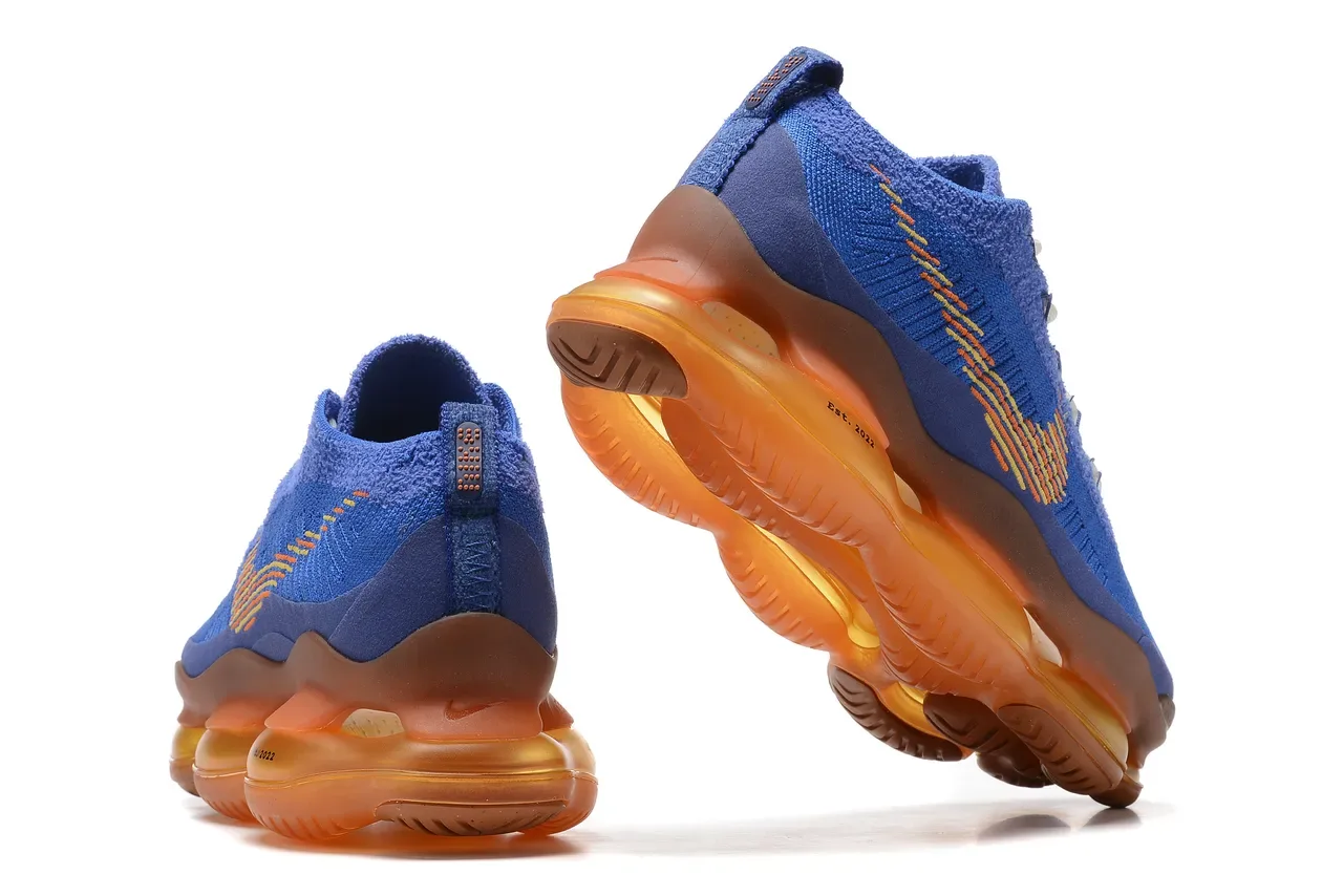 Nike Blue and Amber Knit Lifestyle Sneaker 3