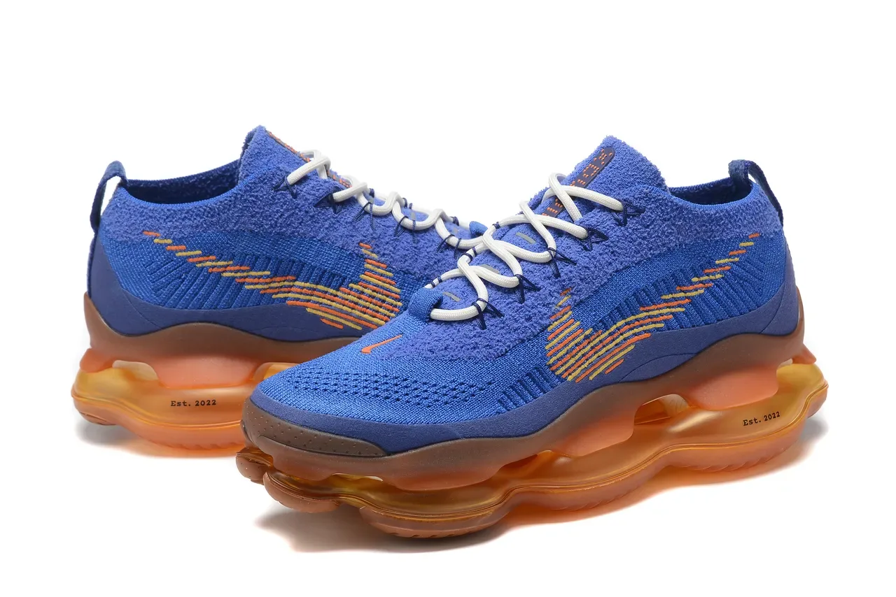 Nike Blue and Amber Knit Lifestyle Sneaker 5