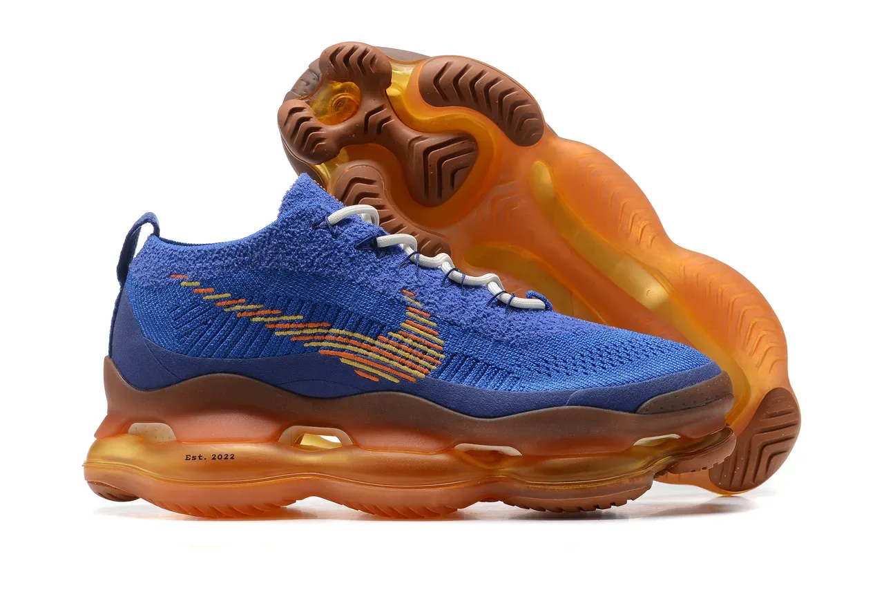 Nike Blue and Amber Knit Lifestyle Sneaker 6