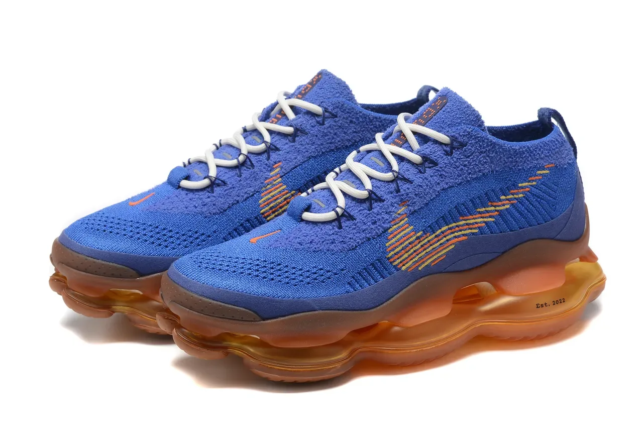 Nike Blue and Amber Knit Lifestyle Sneaker 7