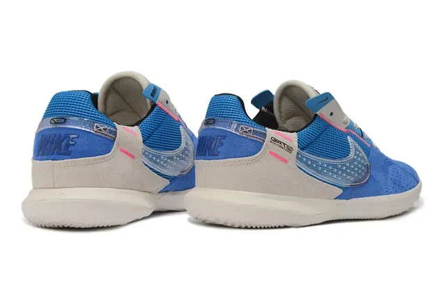 Nike Blue Beige Low-Top Mesh And Suede Upper Sneakers 5