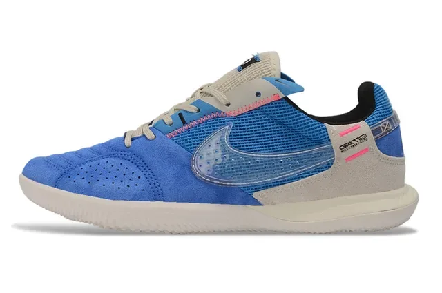 Nike Blue Beige Low-Top Mesh And Suede Upper Sneakers 7