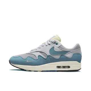 Nike Blue Gray Low-Top Wave-Pattern Overlays Lifestyle Sneakers