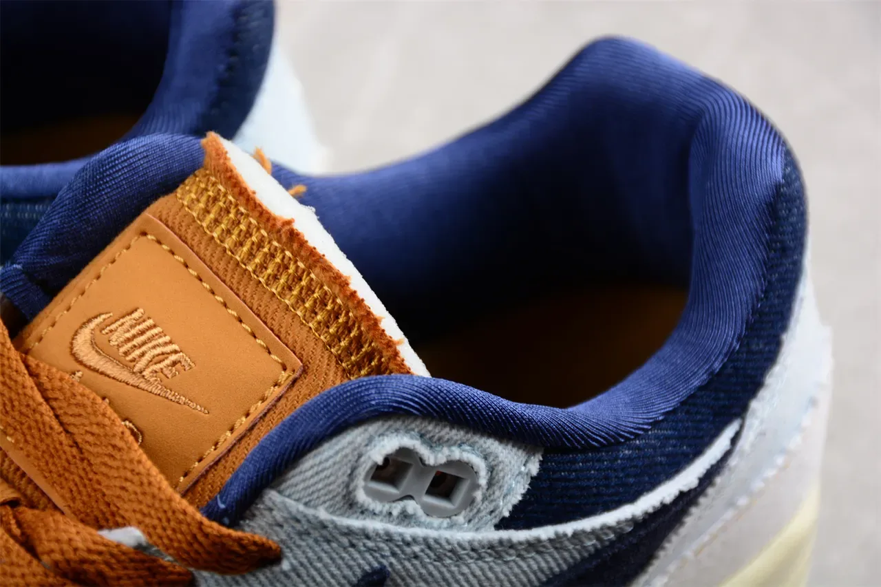 نيك حذاء رياضي أزرق بحري أعلى نسيج الدنيم مرئي Air Cushioning نمط حياة 6
