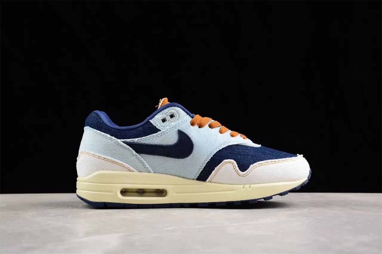 نيك حذاء رياضي أزرق بحري أعلى نسيج الدنيم مرئي Air Cushioning نمط حياة 11