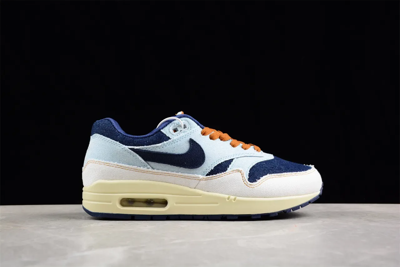 نيك حذاء رياضي أزرق بحري أعلى نسيج الدنيم مرئي Air Cushioning نمط حياة 14