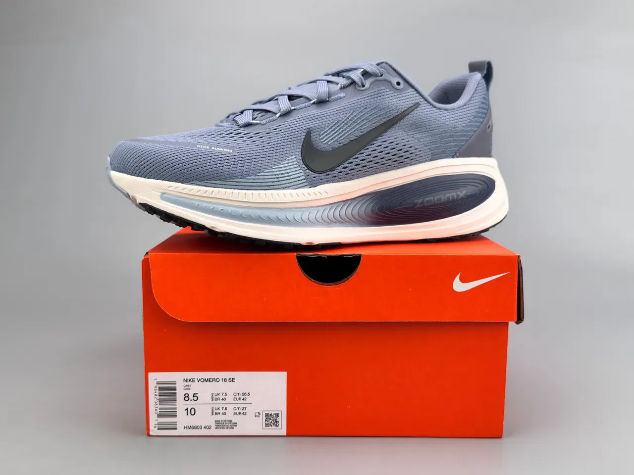 Nike Azul Marinho Tênis Running Malla Engineered Upper Sola Média Padrão Ondulado Em Camadas 2