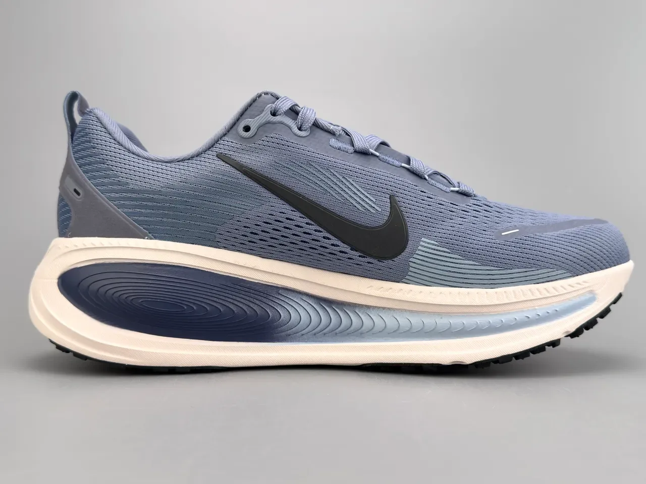 Nike Azul Marinho Tênis Running Malla Engineered Upper Sola Média Padrão Ondulado Em Camadas 10