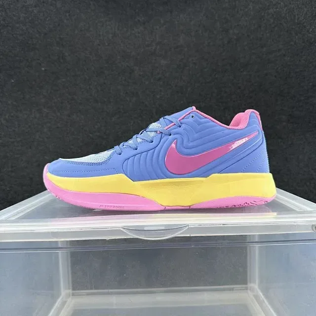 Nike Blue Pink Sculpted Midfoot Cage Mesh Toebox Lifestyle Sneakers 2
