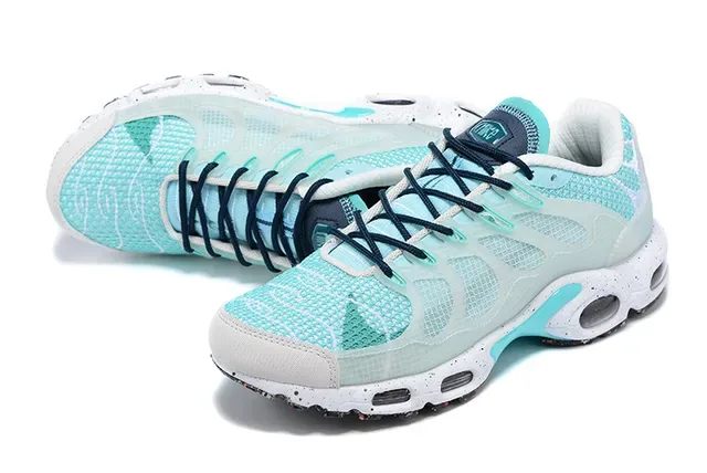 Nike Blue White Mesh Upper Translucent Cage Overlays Lifestyle Sneakers 4