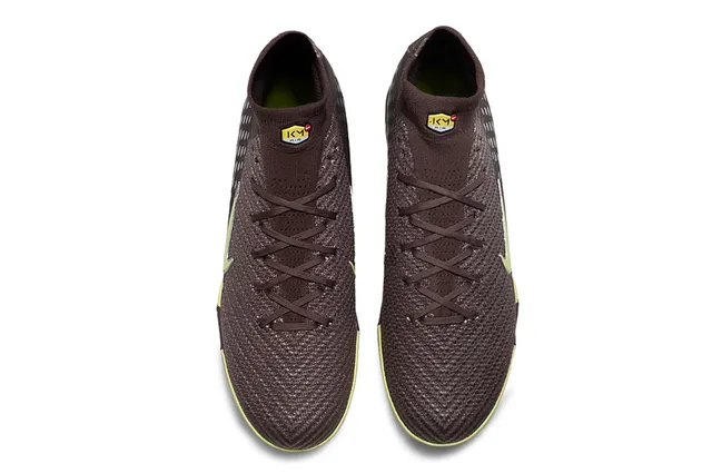 Nike Marron Vert Sock-Fit Collar Flyknit Haut Turf Chaussures de Football 2