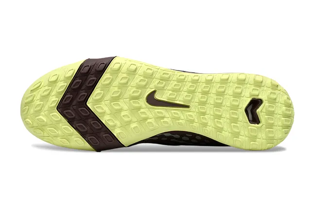 Nike Marron Vert Sock-Fit Collar Flyknit Haut Turf Chaussures de Football 6