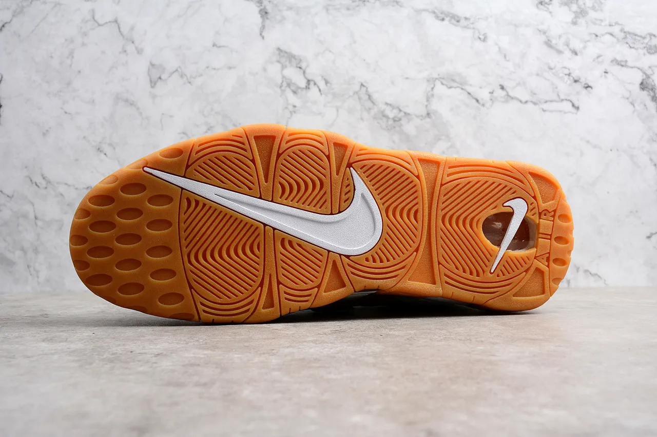 Nike Brown White High-Top Multi-Strap Upper Basketball Shoes 4