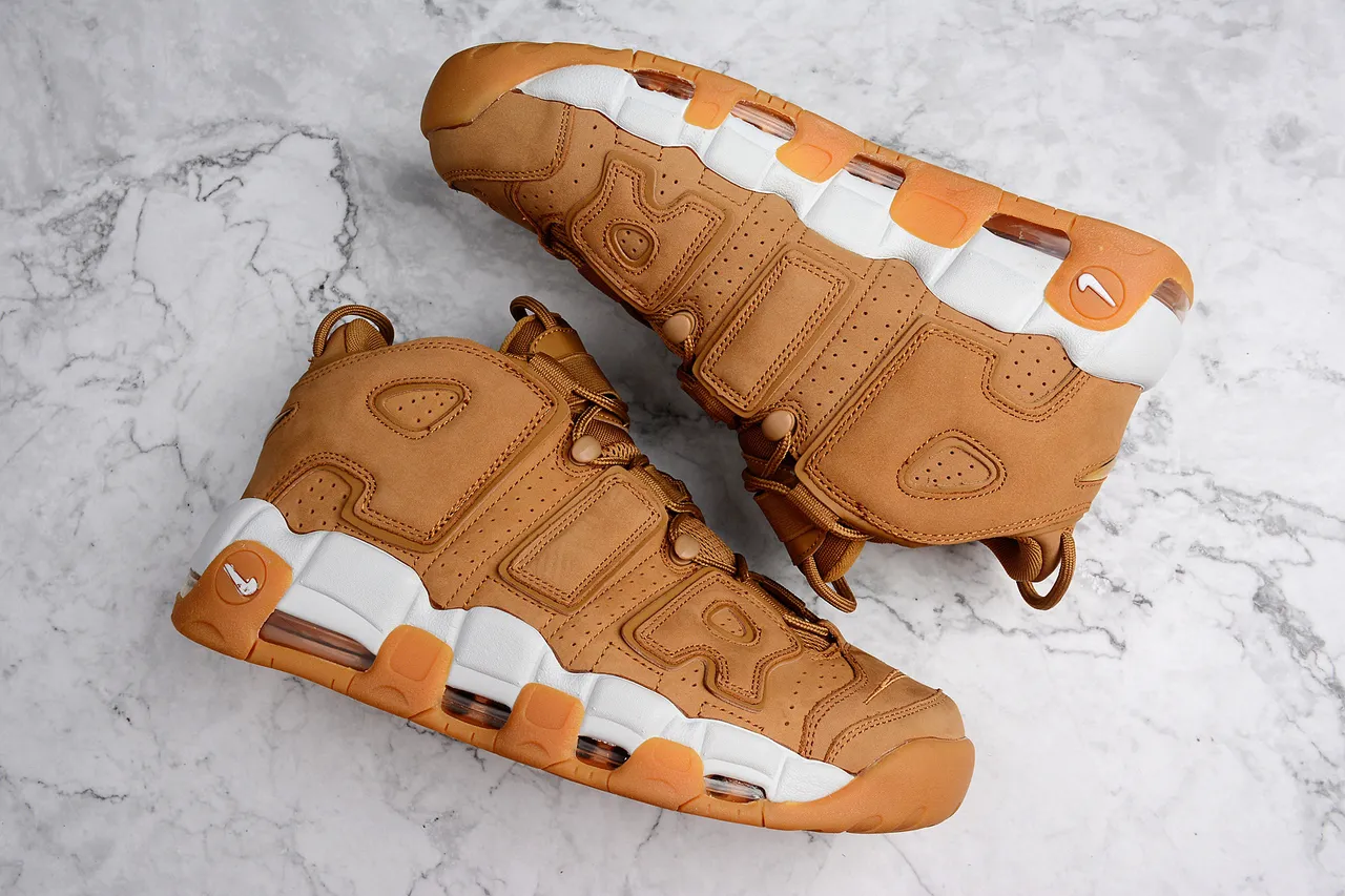 Nike Brown White High-Top Multi-Strap Upper Basketball Shoes 9