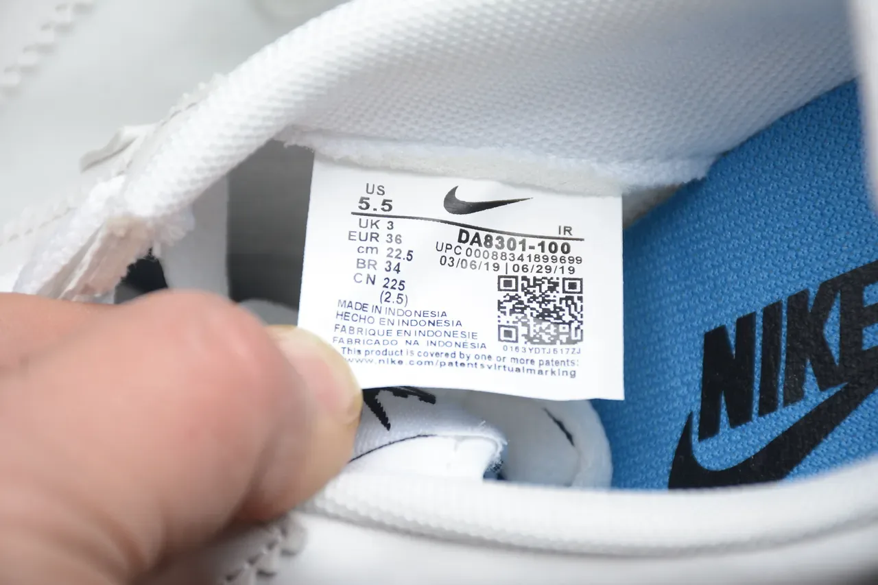 Nike Cortez সাদা ও হালকা নীল লাইফস্টাইল স্নিকার 5
