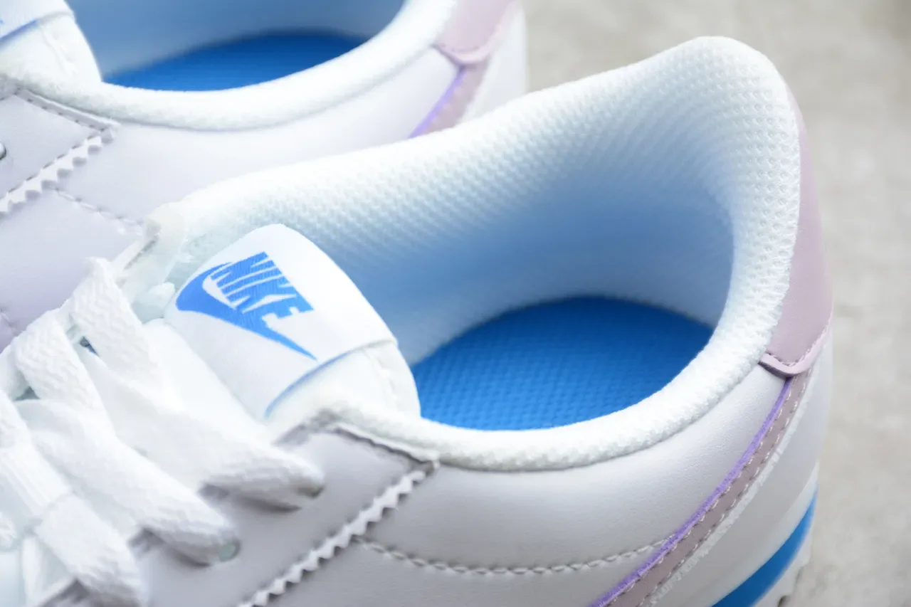 Nike Cortez White Lavender Blue Lifestyle Sneakers 8