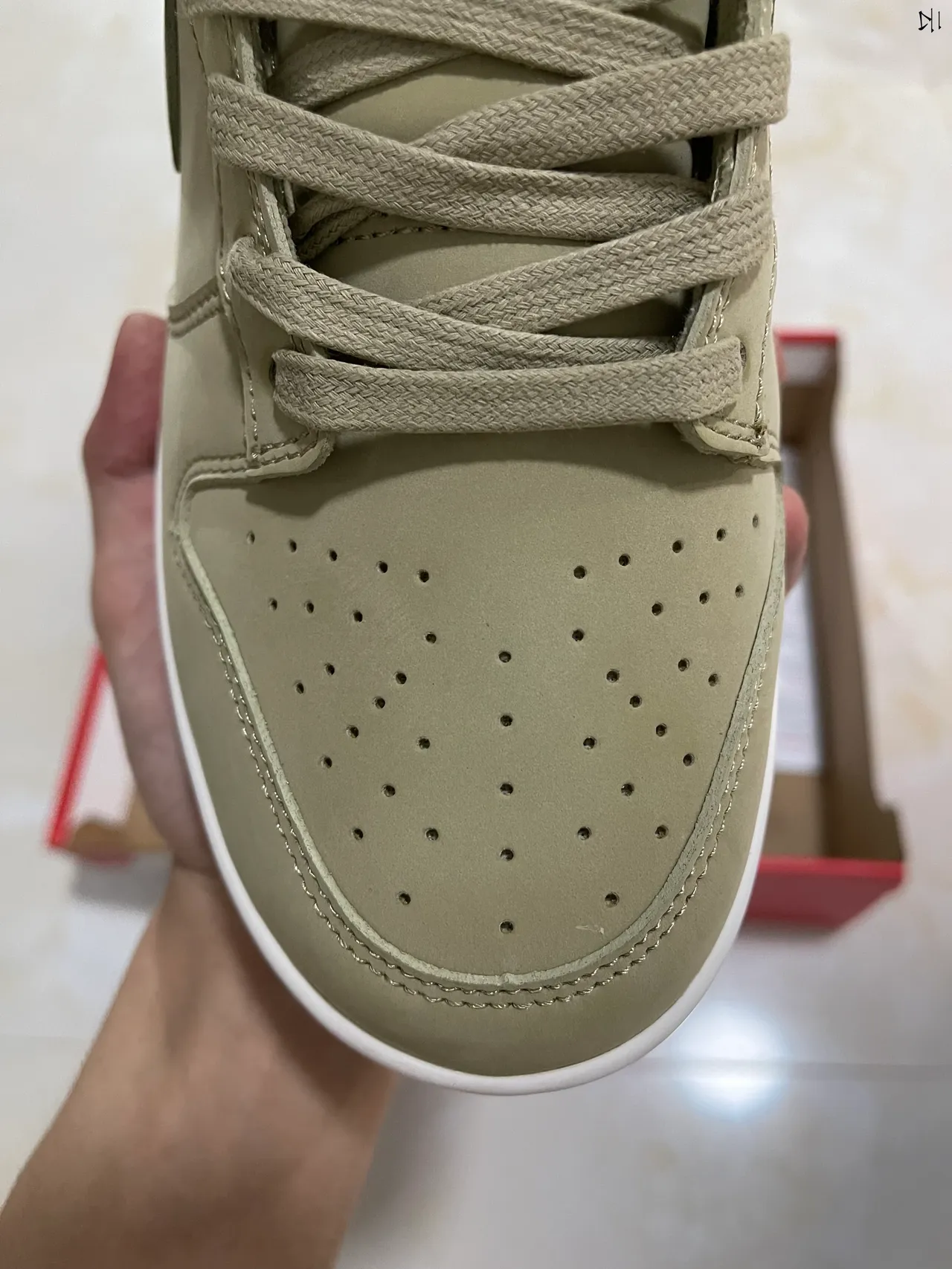 Nike Dunk Low Army Green Blue Suede Upper Lifestyle Sneakers 3
