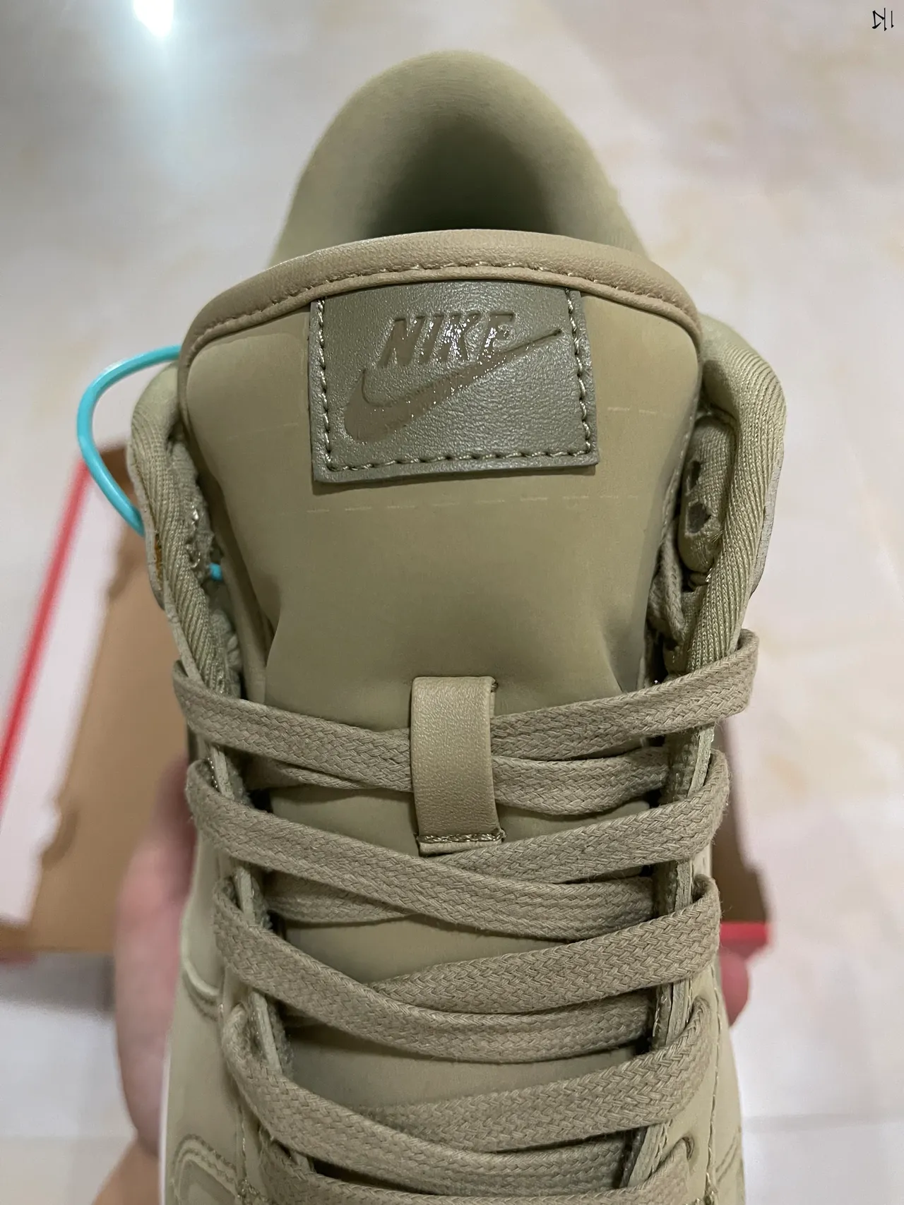 Nike Dunk Low Army Green Blue Suede Upper Lifestyle Sneakers 4