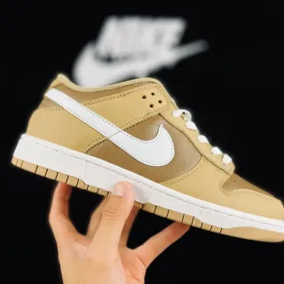Nike Dunk Low Beige and White Lifestyle Sneakers