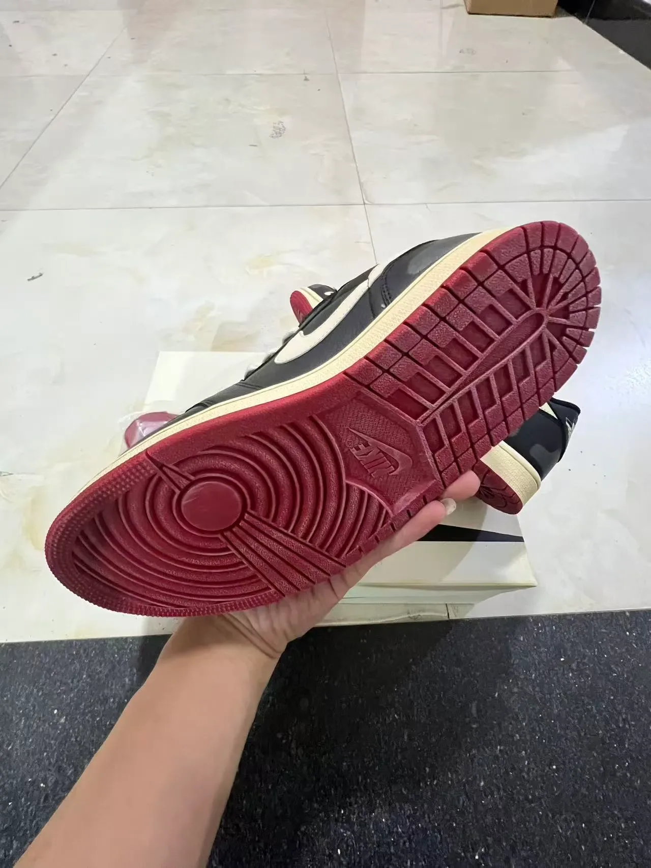 Nike Dunk Low Black Cream Red Sneakers Lifestyle 6