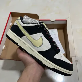 Nike Dunk Low Black Off-White Pale Yellow Lifestyle Sneakers