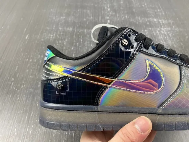 Nike Dunk Low Holographic Black Lifestyle Sneakers 5