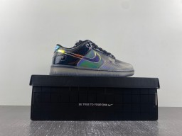 Nike Dunk Low Holographic Black Lifestyle Sneakers 16