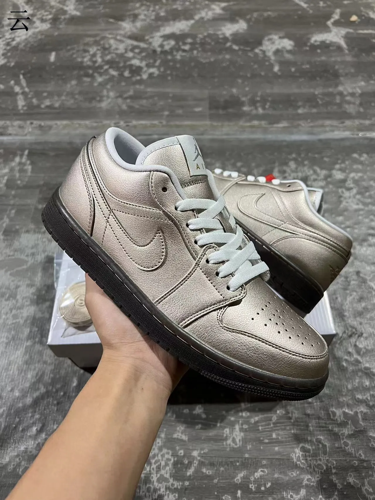 Nike Dunk Low Metallic Silver Black Lifestyle Sneakers 2