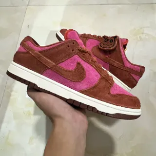Nike Dunk Low Pink and Brown Suede Lifestyle Sneakers