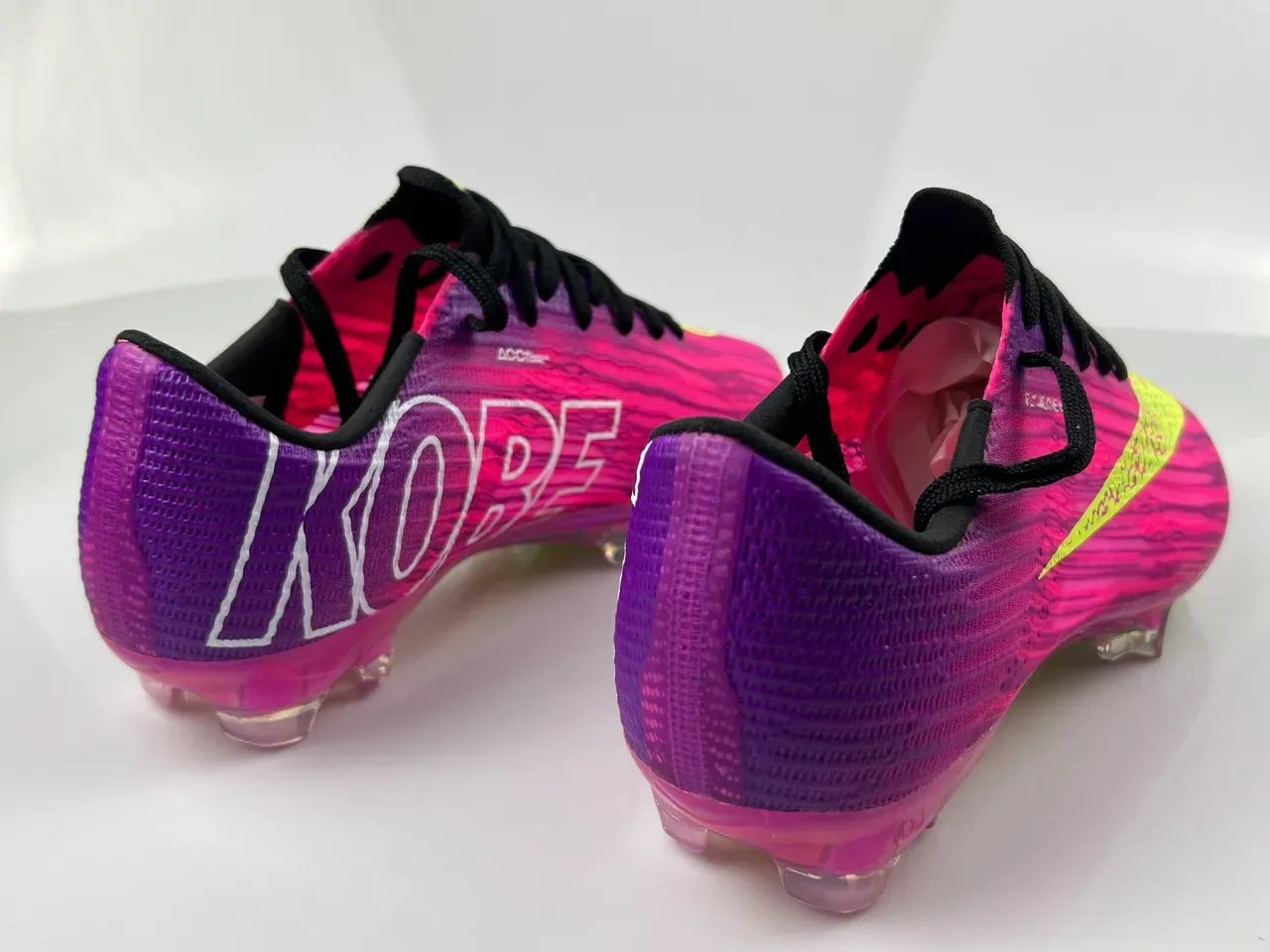 Nike Flyweave Ultra Magenta Purple Neon Yellow Firm-Ground Chaussures de football 2