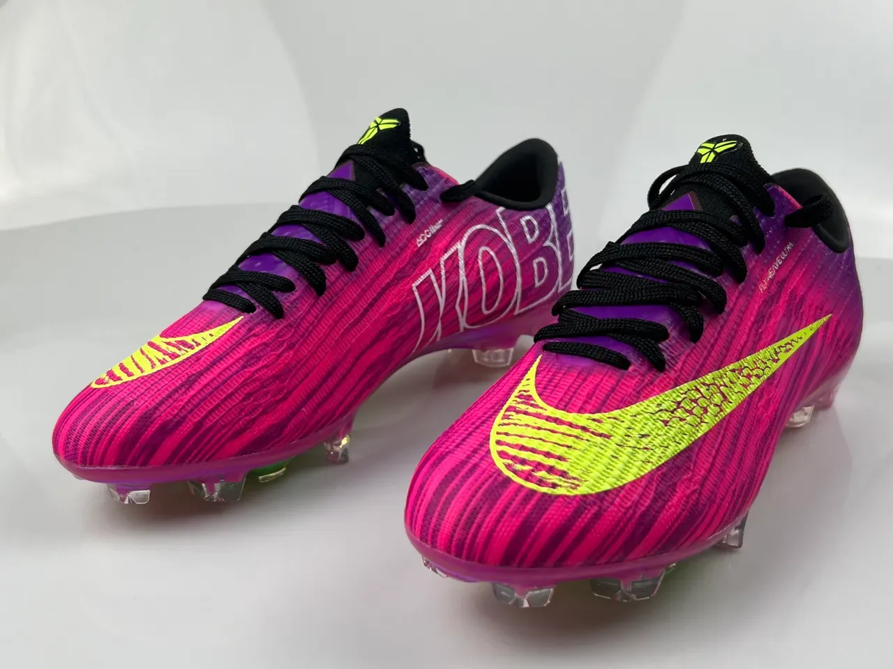 Nike Flyweave Ultra Magenta Purple Neon Yellow Firm-Ground Chaussures de football 3