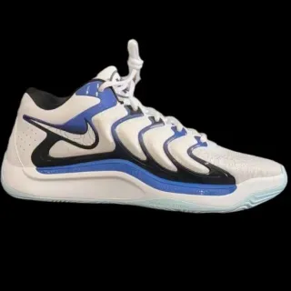 Nike G.T. Cut White Blue Knit Upper Wavy Cage Basketball Shoes