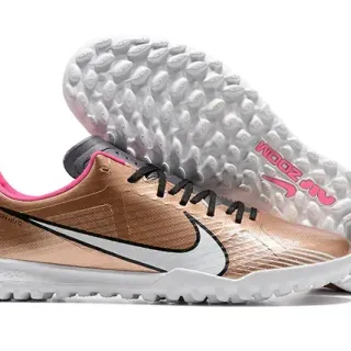 Nike Gold Pink Metallic Synthetic Upper Accent Lining Turf Soccer Shoes