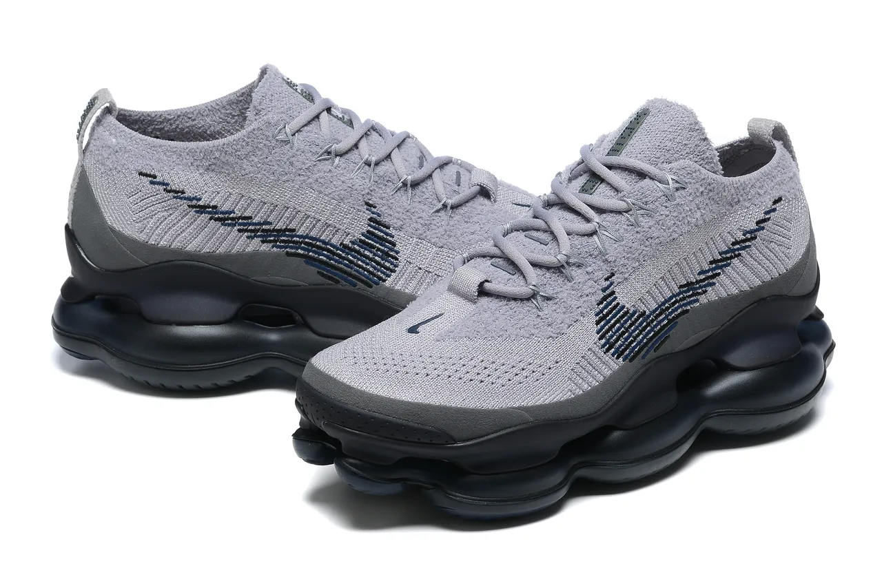 Nike Gray Black Knit Upper Sculpted Midsole Lifestyle Sneakers 6