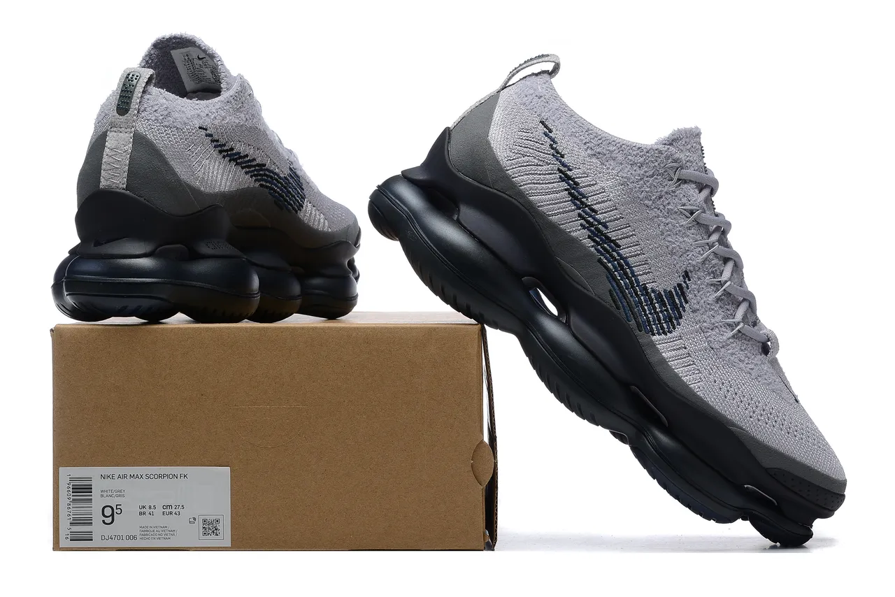 Nike Gray Black Knit Upper Sculpted Midsole Lifestyle Sneakers 8