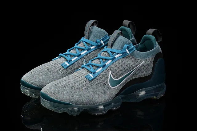 Nike Gray Blue Knit Upper Visible Air Unit Sole Lifestyle Sneakers 7